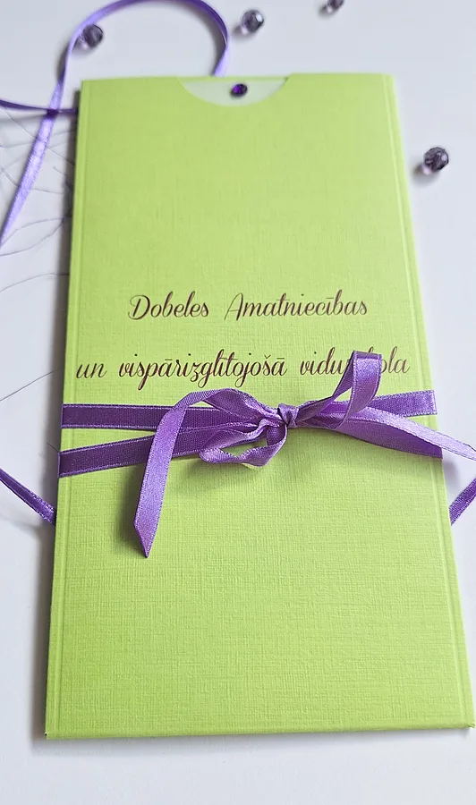 Personalizēts salidojuma ielūgums kabatiņā